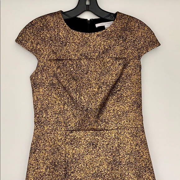 DVF gold cap sleeve dress - NWOT - Picture 3 of 6